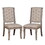 Set of 2 Beige Upholstered Side Chairs in Rustic Natural Tone B016P156590