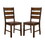 Set of 2 Wooden Side Chairs in Walnut Finish B016P156595