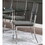 Set of 2 Acrylic and Leatherette Padded Dining Chairs in Chrome Finish B016P156801