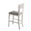Set of 2 Fabric Padded Counter Height Chairs in White and Gray B016P156812