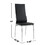 Set of 2 Padded Black Leatherette Dining Chairs in Chrome Finish B016P156843