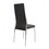 Set of 2 Padded Black Leatherette Dining Chairs in Chrome Finish B016P156843