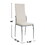 Set of 2 Padded White Leatherette Dining Chairs in Chrome Finish B016P156844