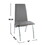 Set of 2 Padded Gray Leatherette Side Chairs in Chrome B016P156849