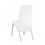 Set of 2 Padded Leatherette Side Chairs in White and Chrome B016P156850