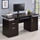 Computer Desk with 2 Drawers and Cabinet in Cappuccino B016P162591