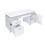 Computer Desk with 2 Drawers and Cabinet in White B016P162593