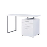 Writing Desk with 3 Drawers in White B016P162611