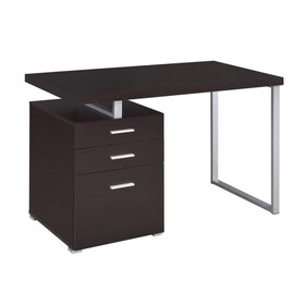 3-Drawer Office Desk in Cappuccino Finish B016P163565