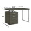 3-drawer Office Desk in Weathered Grey Finish B016P163568