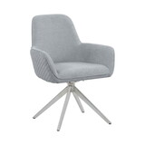 Fabric Upholstered Swivel Dining Arm Chair, Light Grey B016P224457