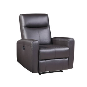 Top Grain Leather Upholstered Power Motion Reclining, Brown B016P317032