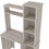 2 Piece Office Set, Bookcase + Desk, Light Gray B0200S00231