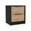 3 Piece Bedroom Set, London Armoire + Egeo Nightstand + Egeo Nightstand, Black / Pine B0200S00234