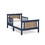 Connelly Reversible Panel Toddler Bed Midnight Blue/Vintage Walnut B02257227