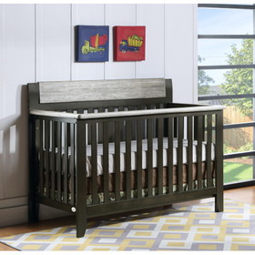Hayes 4-in-1 Convertible Crib Coffee/Weathered Stone B02263741