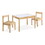 Gibson 3-Piece Dry Erase Kids Table & Two Chair Set, Natural