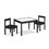Gibson 3-Piece Dry Erase Kids Table & Two Chair Set, Black
