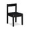 Della 3-Piece Solid Wood Kids Table & Two Chair Set, Black