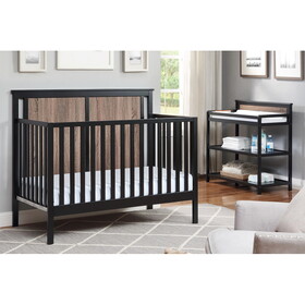 Connelly 4-in-1 Convertible Crib Black/Vintage Walnut B022P204864