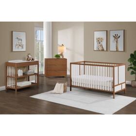 Pixie Finn 3-in-1 Crib in Walnut/White B022P204873