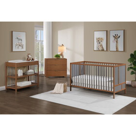 Pixie Finn 3-in-1 Crib in Walnut/Charcoal B022P204874