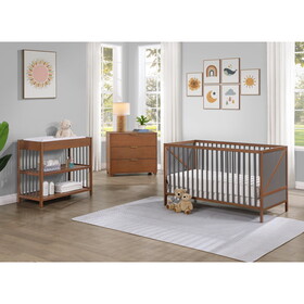 Pixie Zen 3-in-1 Crib in Walnut/Charcoal B022P204878