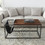 Riley Indoor Walnut Sofa Table with Metal Frame and Canvas Hanger B02746819