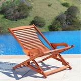 Malibu Outdoor Wood Folding Lounge B02746855
