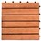 Outdoor Patio 6-Slat Eucalyptus Interlocking Deck Tile (Set of 10 Tiles) B02749299