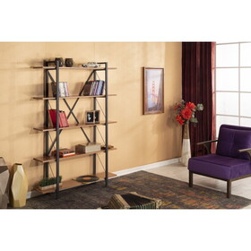 Lissandra 5 Tier Solid Wood Bookcase B029119490