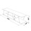 FurnisHome Store Tars Mid Century Modern TV Stand 4 Shelves Open Storage Metal Cords Entertainment Centre 56 inch Low TV Unit, White/Chrome B02949478
