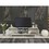 FurnisHome Store Lina Mid Century Modern TV Stand 2 Door Cabinet 4 Cubby Hole Shelves 67 inch TV Unit, Grey B02949490