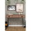 Asia Entryway Table, Metal Legs Wood Drawer Entryway Table, Walnut B029P207802