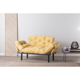 Nitta Modern Adjustable Arm Love Seat, Stylish Two-Seater with Soft Upholstery and Metal Frame for Contemporary Living Spaces