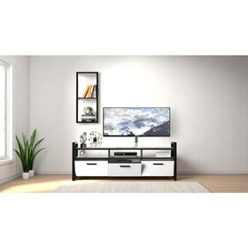Sedef Modern TV Stand with 3 Cabinets, Open Shelves for Storage, TV Console for Living Room B029P330622