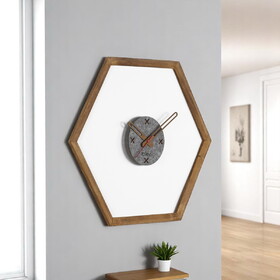 Tuva Wall Clock, Wooden Frame, Brown