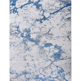 ZARA Collection Abstract Design Silver Blue Machine Washable Super Soft Area Rug B030115630