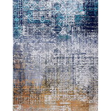 ZARA Collection Abstract Design Turquoise Gray Rust Machine Washable Super Soft Area Rug B030115638