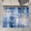 ZARA Collection Abstract Design Blue Gold Machine Washable Super Soft Area Rug B030115646