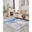 ZARA Collection Abstract Design Gray Turquoise Machine Washable Super Soft Area Rug B030115652