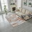 ZARA Collection Abstract Design Gray Brown Rust Machine Washable Super Soft Area Rug B030115656