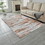 ZARA Collection Abstract Design Gray Brown Rust Machine Washable Super Soft Area Rug B030115656