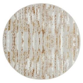 Milano Collection Shimmer Skin Woven Round Area Rug B030122132