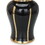 Black Linear Gilded Ginger Jar with Removable Lid B030123477