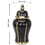 Black Linear Gilded Ginger Jar with Removable Lid B030123477