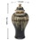 Black with Gold Design Ceramic Decorative Ginger Jar Vase B030123483