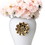 White Ginger Jar with Gilded Flower - Timeless Home Decor B030123485