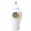 White Ginger Jar with Gilded Flower - Timeless Home Decor B030123485