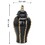 Elegant Black Ceramic Ginger Jar Vase with Gold Accents and Removable Lid - Timeless Home Decor B030123490